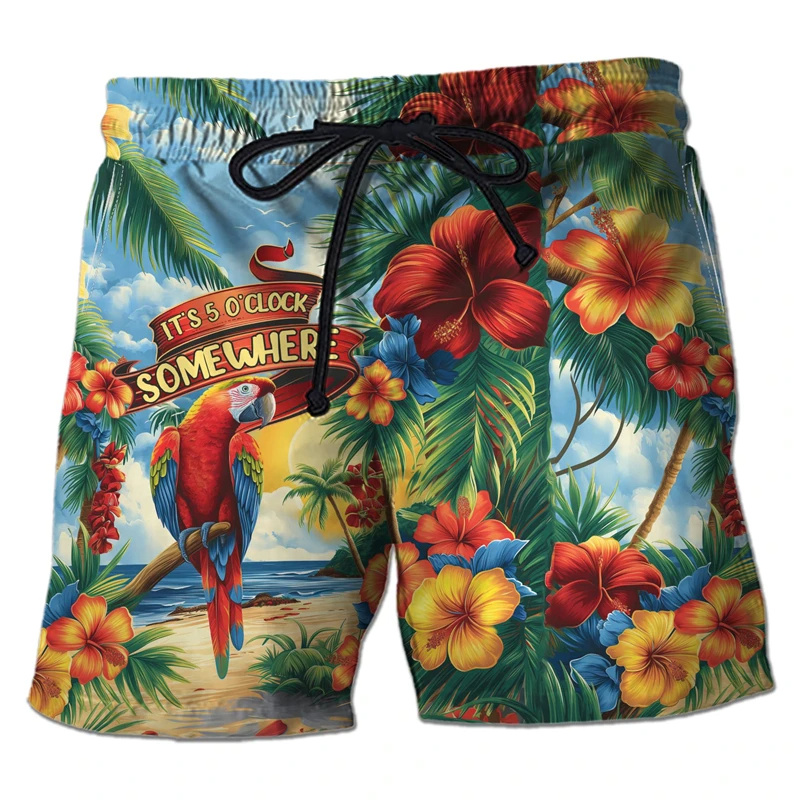 Pantalon court imprimé perroqu - Trunks Board Surf avis et prix